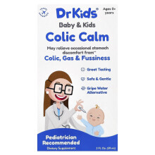 DrKids, Vauvan & Lasten Kolikko Rauhoittaja, Ikä 0+ Vuotta, 2 fl oz (59 ml)