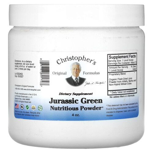 Christopher's Original Formulas, Jurassic Green, Ravitsemavaa Pölyä, 4 oz
