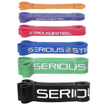 Serious Steel Fitness, Cintura di Resistenza da 32 Pollici, Set Completo, 6 Pezzi