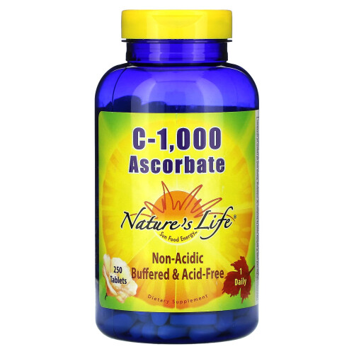 Nature's Life, C-1,000 Ascorbat, 250 Tabletek