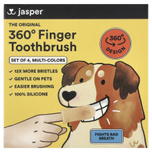 Jasper, 360 Finger-Zahnputz, Multi-Farben, 4 Zahnputz