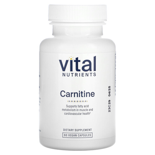 Vital Nutrients Vital Nutrients, Carnitine, 60 Vegan Capsules