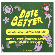 Date Better Snacks, Dates, Cashew Lime Crisp, 2,4 oz