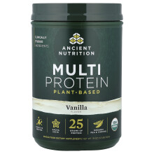 Ancient Nutrition, Proteine Multiple, Plant Based, Vanilla, 1.2 lb (543 g)