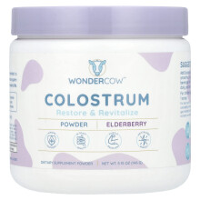 Wondercow, Pó de Colostrum, Elderberry, 5,15 oz (146 g)