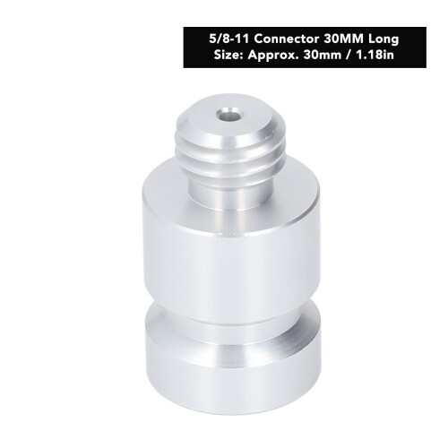 AD-E04 Adaptador para poste prisma 30mm 5/8in-11 RTK Plateado 2