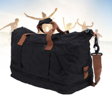 Waterproof Oxford Duffle Bag 40L Sport Weekender with Shoulder Strap Black