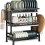 3-Tier White Dish Drainer Rack with Drip Tray 2