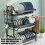 3-Tier White Dish Drainer Rack with Drip Tray 6