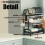 3-Tier White Dish Drainer Rack with Drip Tray 7