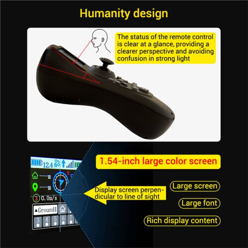 RX40P-TXG7 Colored Screen Display Brushless Net-Pulling Boat Remote Control Set Large Range 2000-Meter with GPS Module 2
