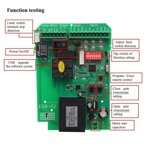 AC220 Automatic Sliding Gate Motor Control Board +5 Remote Control for Sliding Gate Opener Access Control System 2