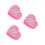 3Sets Spielringe Strass Verstellbar Herz Form Etui 9