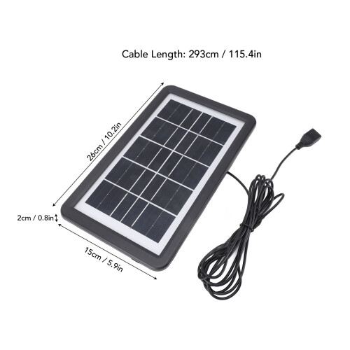 Camping Solar Panel Portable Solar Charger IP68 Waterproof 1-5 Connector Cable 1
