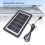 Panel solar IP68 de 26x15x2 cm, cable de 1-5 conectores, camping 5