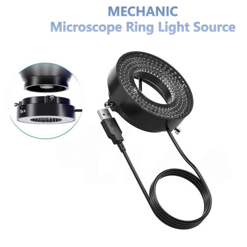 Mechanic 144 LED Stereo Microscope Ring Light Lamp Brightness Adjustable USB LED  for PCB Soldering Repair 1
