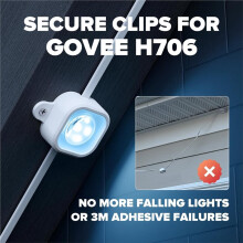 100Pcs Light Clips for H706, Mounting Brackets for H706 Pro Permanent Outdoor Lights Extension Holder