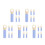 25Pcs Easy-Install Sky-Blue Mop Handle Replacement Plastic Grips 5