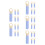 25Pcs Easy-Install Sky-Blue Mop Handle Replacement Plastic Grips 7