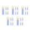 25Pcs Easy-Install Sky-Blue Mop Handle Replacement Plastic Grips 9