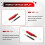 Solid Carpenter Pencil Woodworking Mechanical 3 Colors Refill Construction Marking Scriber Built-in Sharpener Red 4