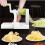 Foldable Vegetable Spiralizer Hand Crank Vegetable Slicer Vegetable Shredder with Extra Blade Box for Cucumber Potato 2
