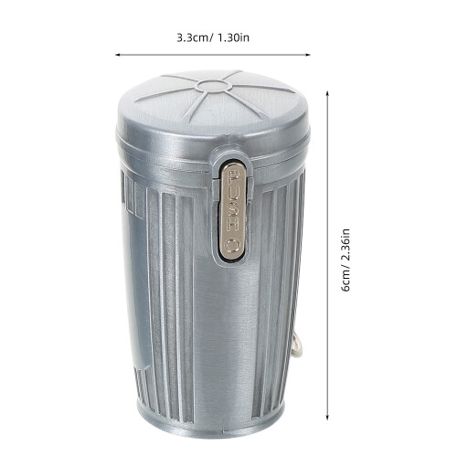 2Pcs Metal Portable Pocket Ashtray Windproof Compact Ash Holder Silver 2
