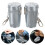 2Pcs Metal Portable Pocket Ashtray Windproof Compact Ash Holder Silver 9