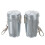 2Pcs Metal Portable Pocket Ashtray Windproof Compact Ash Holder Silver 10