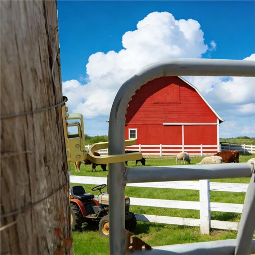 2pcs Heavy-Duty One-Hand Gate  for Farm, Ranch & Backyard Auto-Lock, Rust-Resistant Steel, Easy Install
