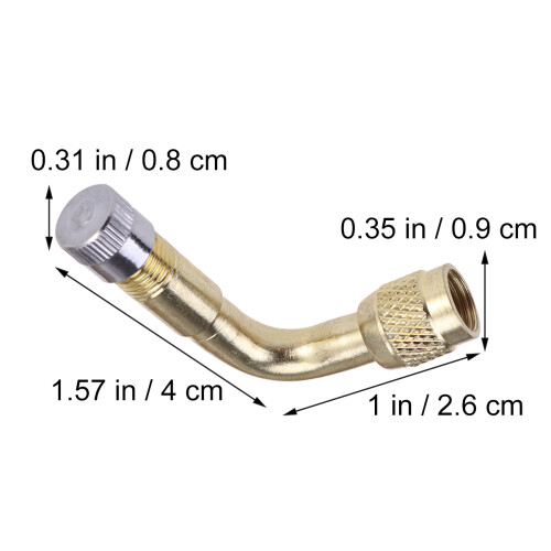 4Stk Luftventil 90 Messing Verlängerung Adapter Gold Auto 2