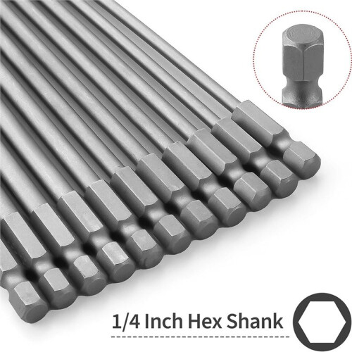 11pcs 200mm Extra Long Torx Bit Set, Security Torx Bits with Magnetic  S2 Steel 2
