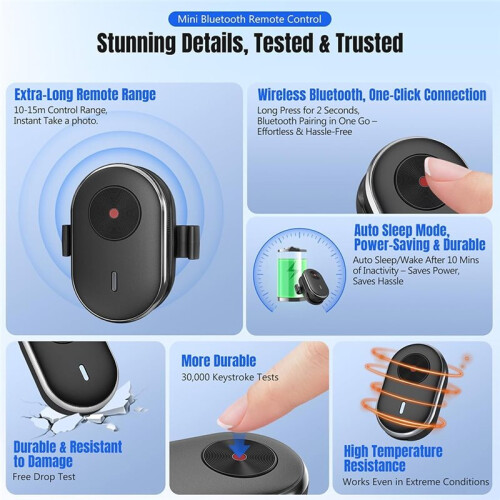 Wireless Remote Control for  X5 X4 Air GO Sports Camera Parts,Camera Accessory Shutter Controller 2
