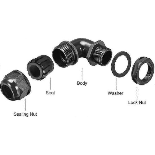 90 Waterproof Cable Gland Joint 9mm-14mm Dia Cable 2Pcs 1