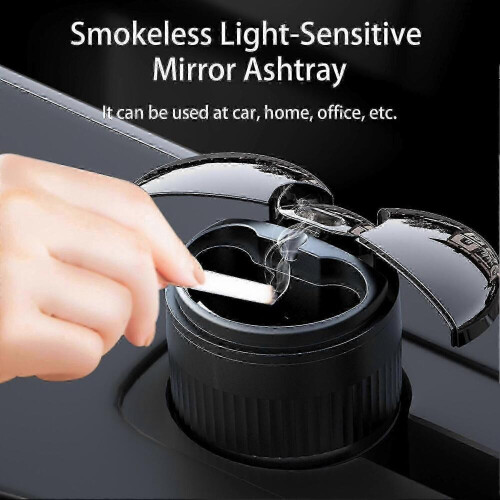 Ashtray Automatic Opening Closing Infrared Sensor USB Rechargeable Smokeless Light-Sensitive Mirror Ashtray Interior Accessory 25-26 1