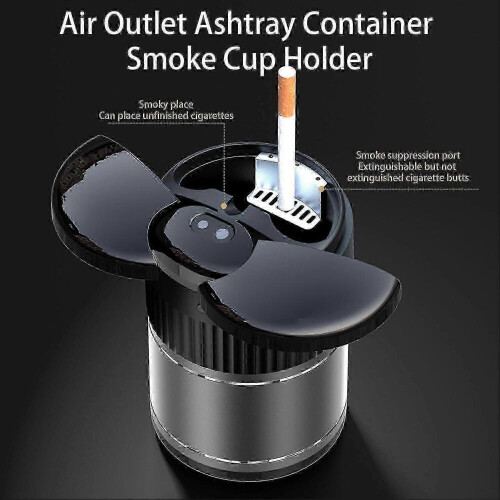 Ashtray Automatic Opening Closing Infrared Sensor USB Rechargeable Smokeless Light-Sensitive Mirror Ashtray Interior Accessory 25-26 2
