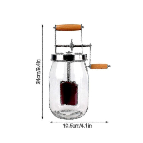 Mantequera Kilner de silicona transparente con mango de madera (1000 ml) 1
