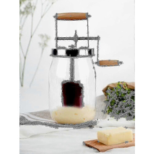 Mantequera Kilner de silicona transparente con mango de madera (1000 ml) 2
