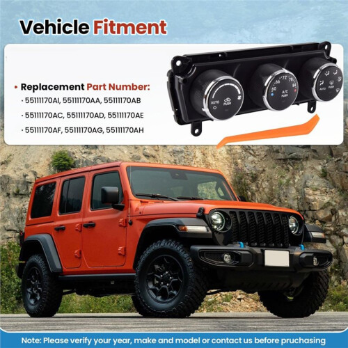 HVAC A/C Heater Climate Control Module for   2011-2013 AC Control Temp Panel 55111170AA 55111170AD 2