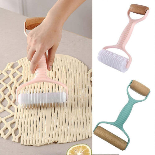 Pasta Double Head Roller Rolling Pin Pizza Mesh Mesh Dumpling Machine Two In One Multi Functional Flour Stick 2