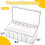 2 Pack Lash Extension Organizer, Clear Eyelash Cart Storage Boxes with 6 Compartments, Separated Large Capacity Eyelash 8