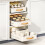 Kitchen Cabinet Pull-Out Storage Rack, Spice Organizer, Under Sink Basket, Carbon Steel 5