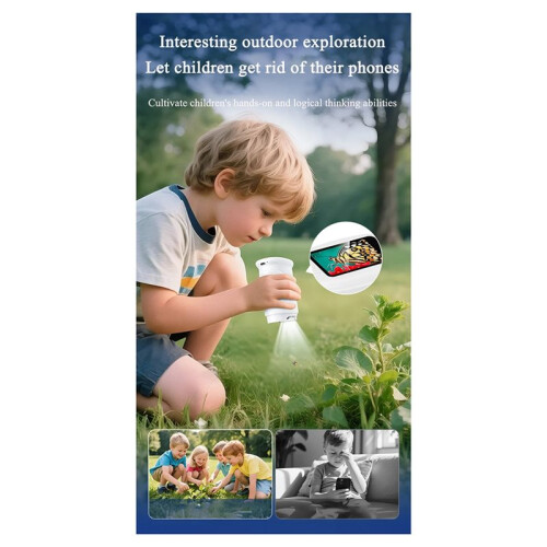 2pcs Handheld Digital Microscope for Kids with 2" HD Screen 50-1000X Pocket Microscope Educational Gift for Children