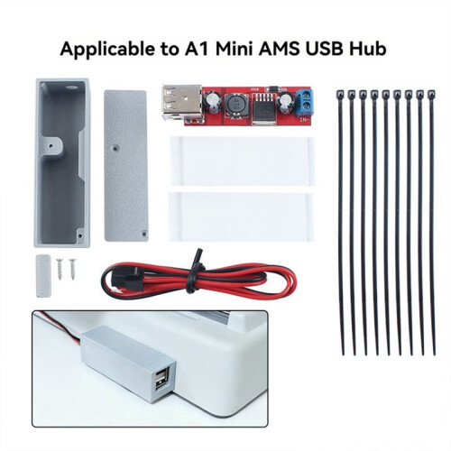 2 Port USB Expansion Hub Adapter Space Saving for  A1/A1  3D Printer Upgraded Easy Installation Accessories 1