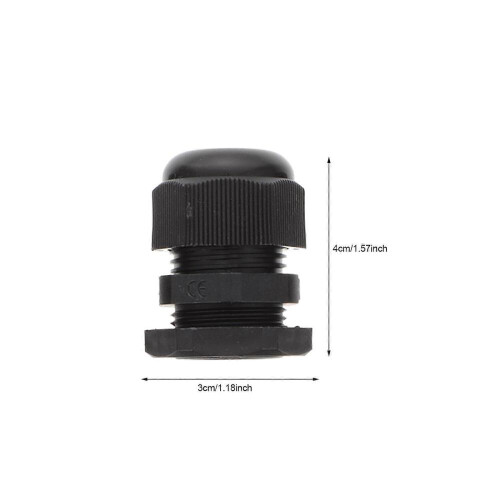 Cable Glands Joints for Cable Fixing Black PP Material Durable Waterproof 100pcs 1