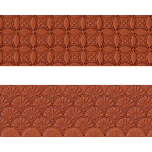 Leather Stamps,2 Pcs Professional Leather Border Stamping Tools for  Working 2