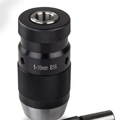 Mandril de Aço B16 de 1-16 mm com Aperto Automático e Sem Chave + Eixo MT2-B16 para Torno e Furadeira MK2 1
