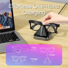 For Meta AI Glasses Charging Dock Potable Travel Charger Station Adapter with LED Indicator