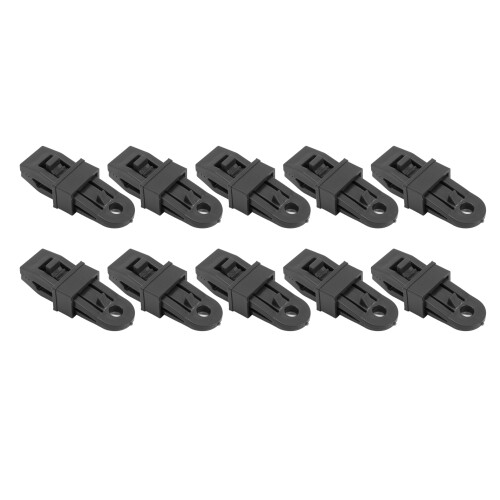 10 pezzi clip per telo 83x30x30 mm plastica nera 2