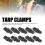 10 pezzi clip per telo 83x30x30 mm plastica nera 7